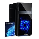 HYPER BYTE® Office PC – Computer mit Intel Quad Core i7 mit 3,9 GHz | 32 GB RAM | 1 TB SSD Festplatte | Win 11 Pro | WLAN | DVD+RW | USB 3.0 | High End Office Tower-Pc