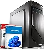 shinobee® Intel Core i7 4770 Multimedia PC - Schneller Computer für Büro & Home Office - Rechner mit 3.9 GHZ - 32GB RAM - 1000GB SSD - DVD+RW - USB3.0 - WLAN - Windows 11 Pro | MS Office | #6956